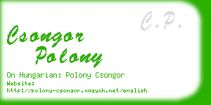 csongor polony business card